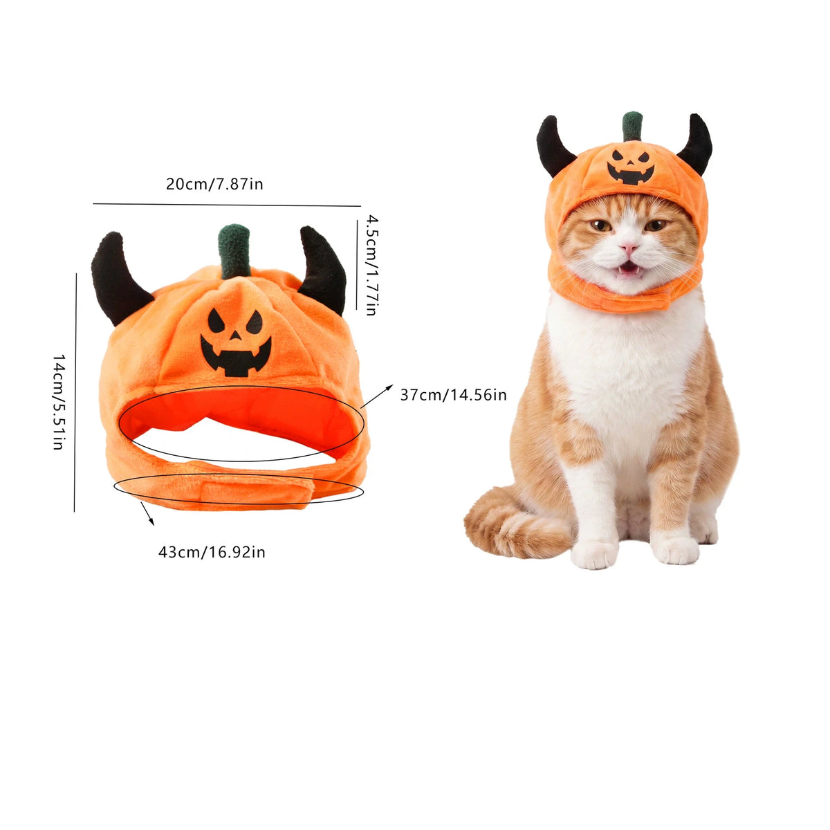 Halloween Pet Hat – Devil & Pumpkin Styles