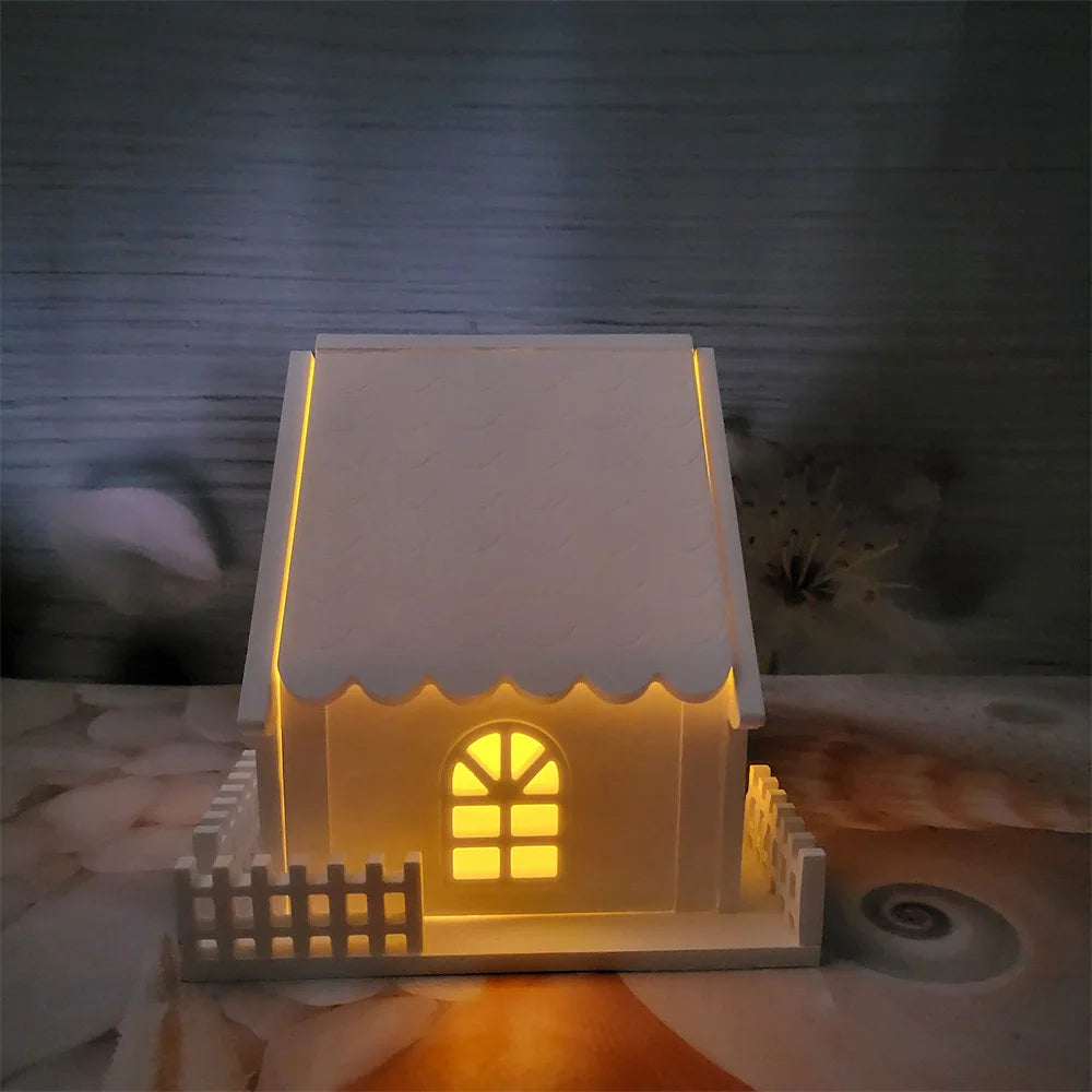 Snow House & Fence Silicone Craft Mold