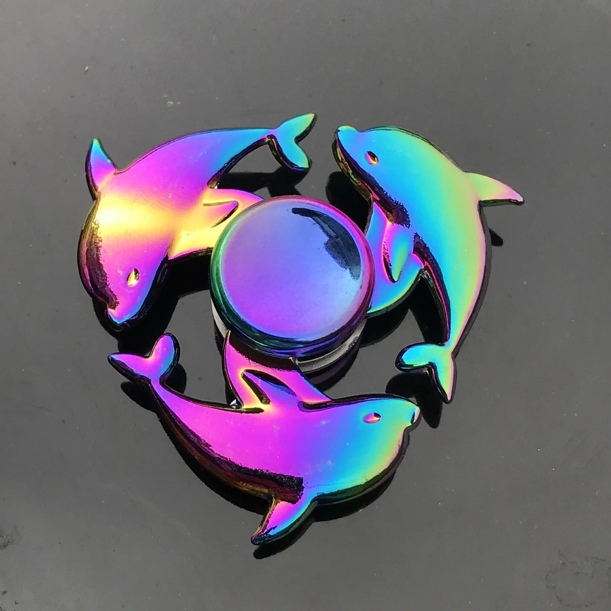 Rainbow Metal Fidget Spinner – Colorful High-Speed Finger Spinner