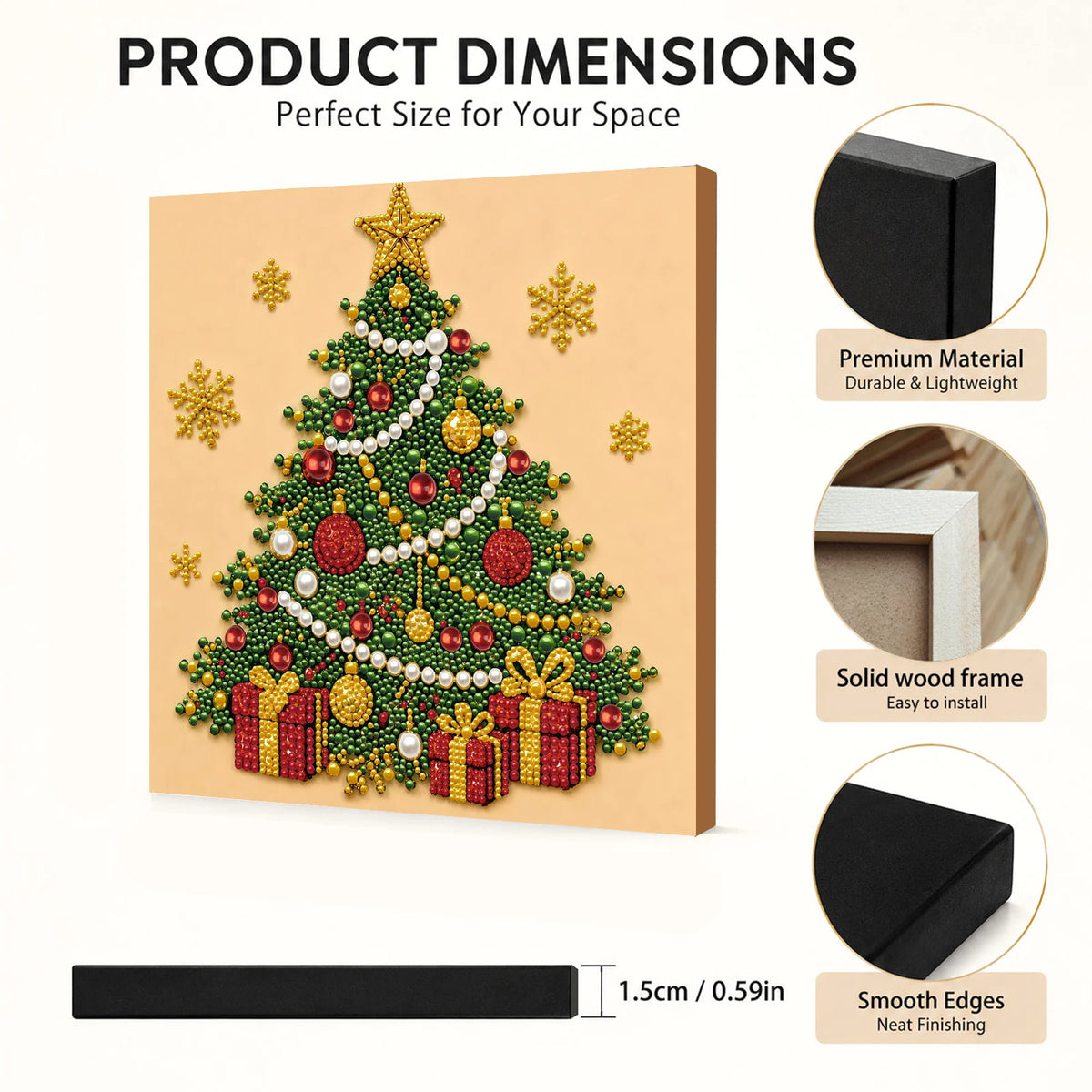 Christmas Diamond Art Kit – 20 × 20 cm