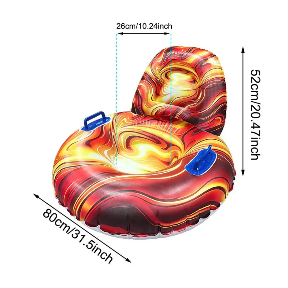 Inflatable Snow Tube for Adults – Cold-Resistant Winter Sled