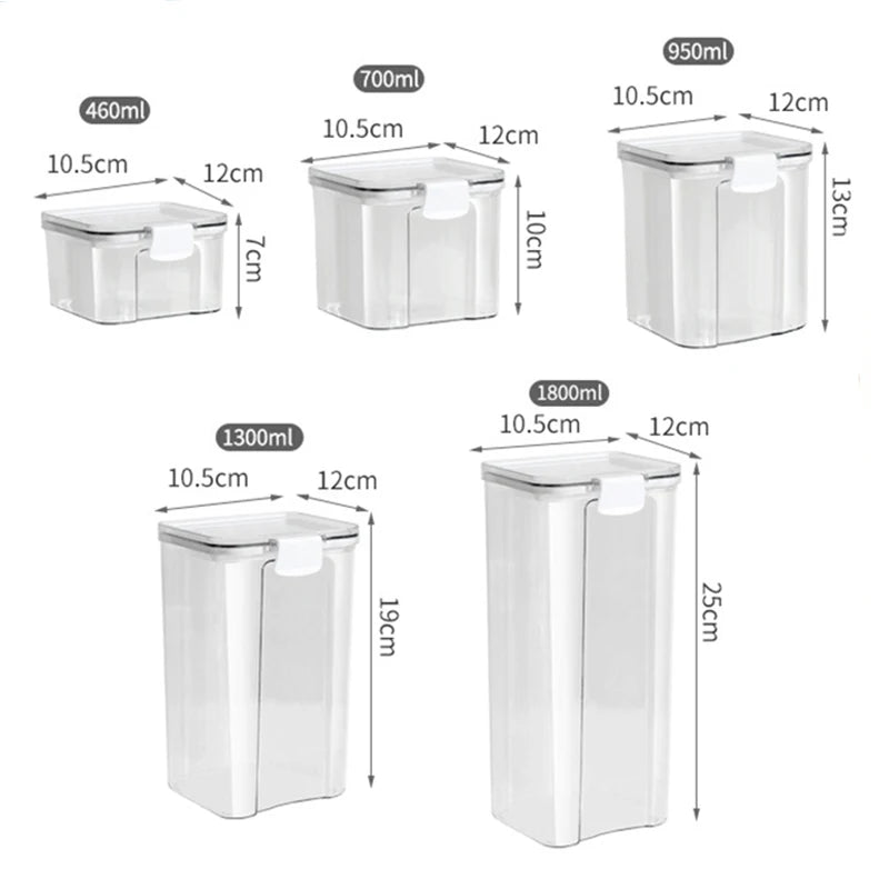 Acrylic Airtight Kitchen Storage Jars – Multiple Sizes