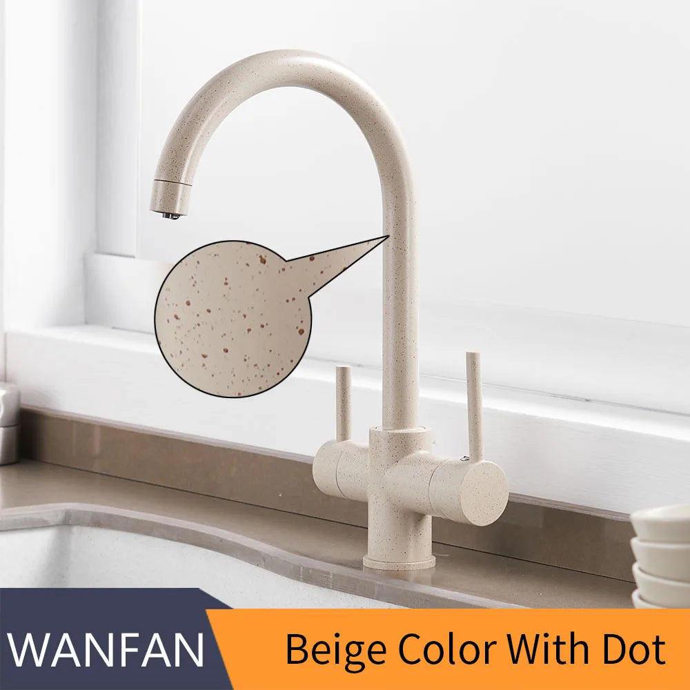 Black Dual-Handle Kitchen Faucet – WF-0180