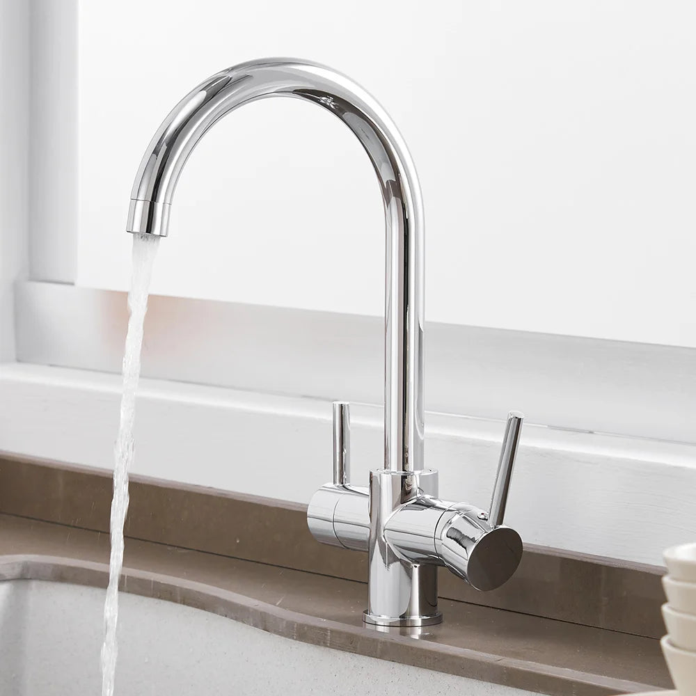 Black Dual-Handle Kitchen Faucet – WF-0180