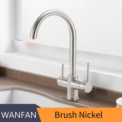 Black Dual-Handle Kitchen Faucet – WF-0180