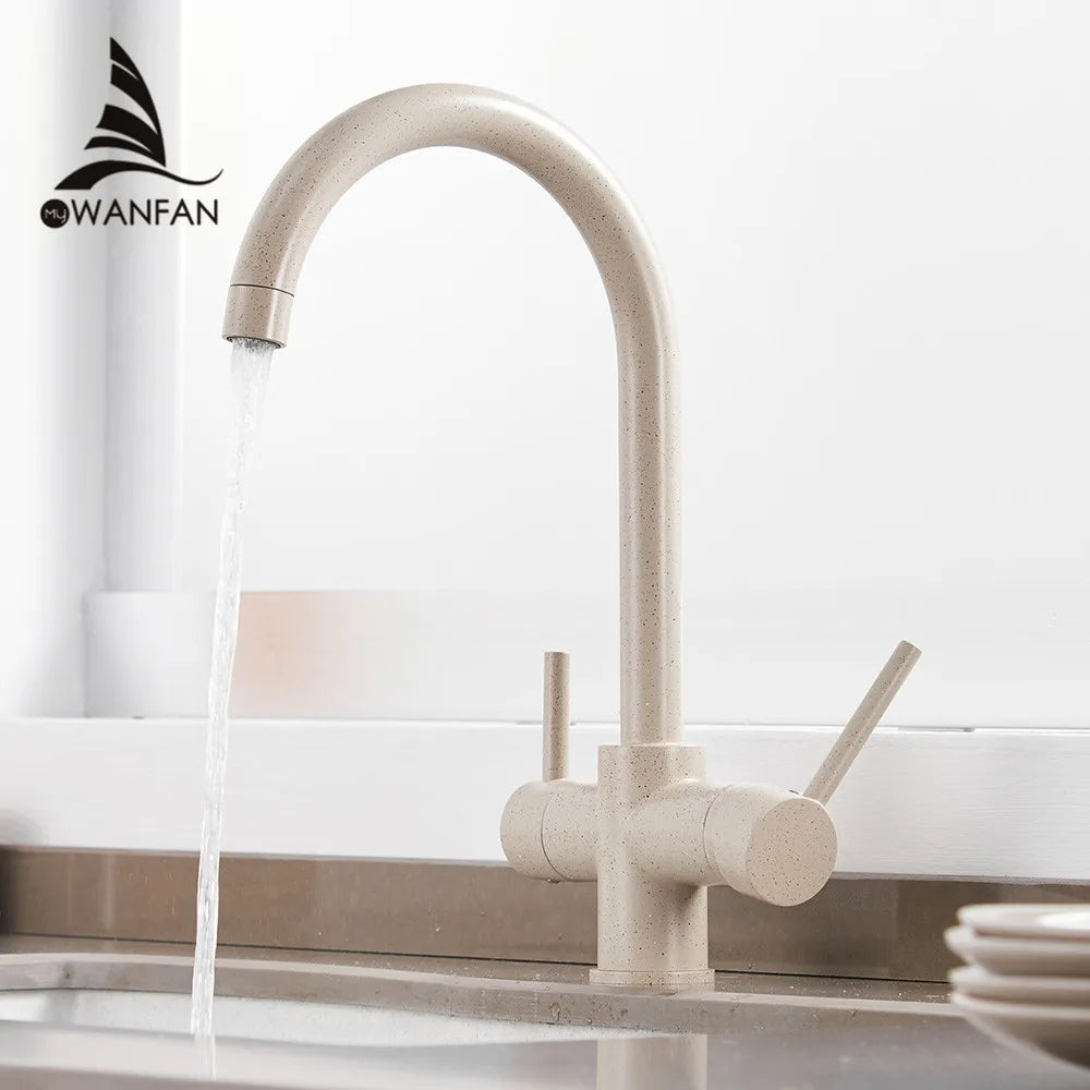 Black Dual-Handle Kitchen Faucet – WF-0180