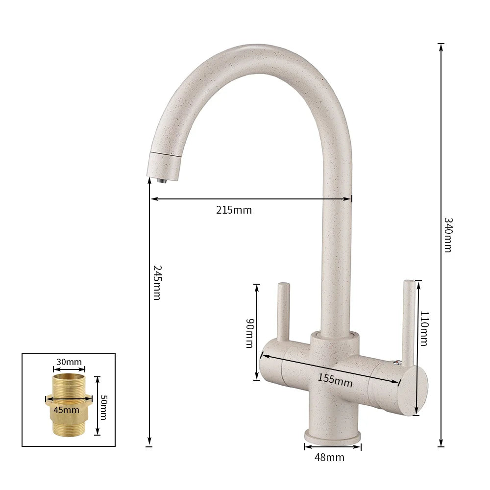 Black Dual-Handle Kitchen Faucet – WF-0180