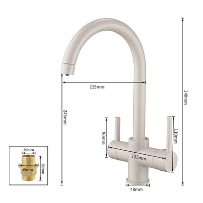 Black Dual-Handle Kitchen Faucet – WF-0180