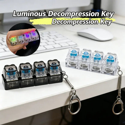 LED Keyboard Clicker Fidget Keychain