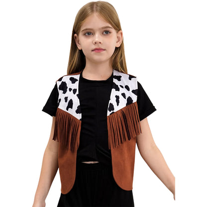 Kids Western Fringe Costume Vest
