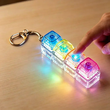 LED Keyboard Clicker Fidget Keychain