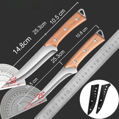 Stainless Steel Fillet & Boning Knife with Wood Handle