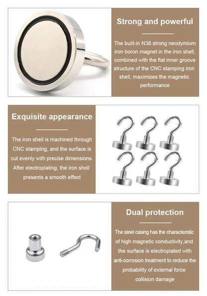 Strong Magnetic Utility Hooks – 10 Pack