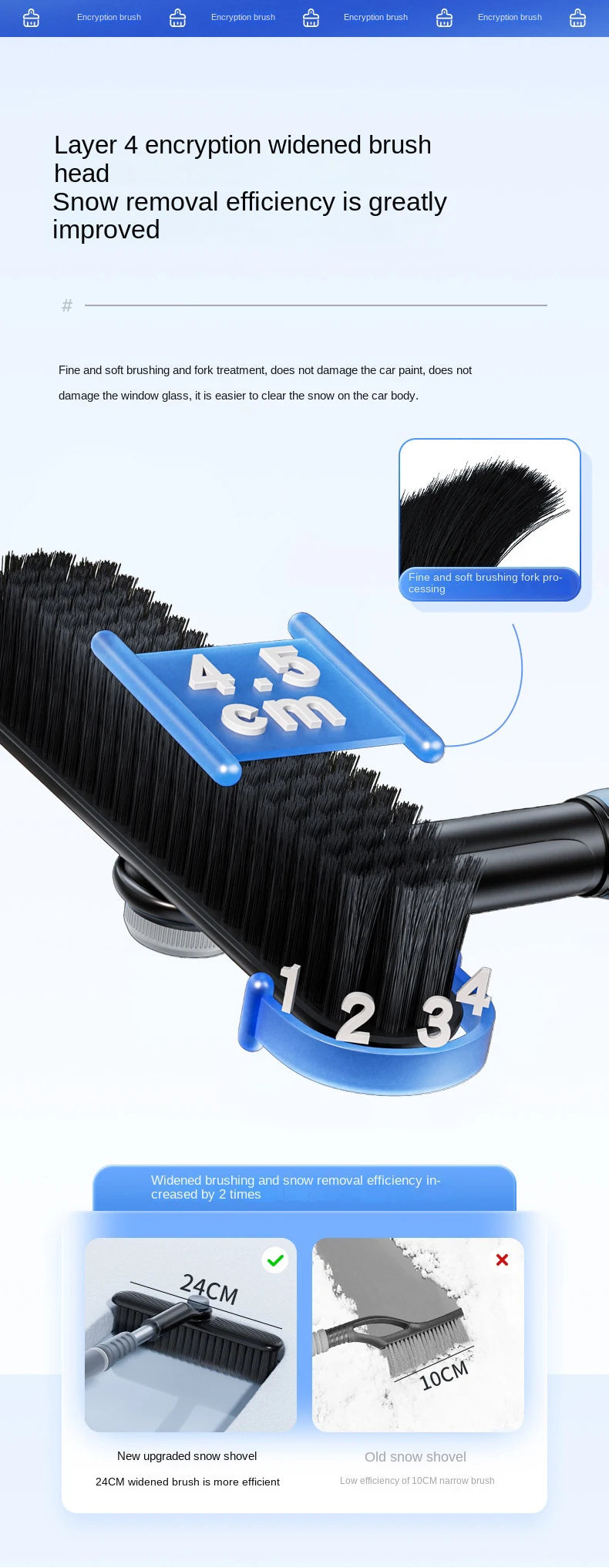 Car Snow Brush & Ice Scraper – Windshield Winter Tool