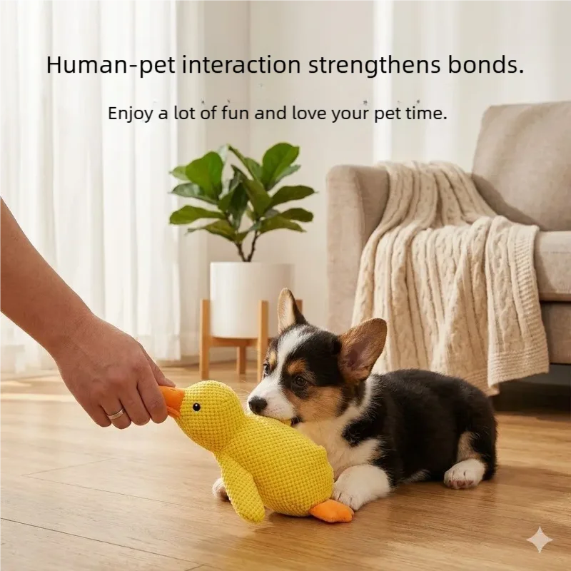 Calming Duck Squeaky Plush Dog Toy