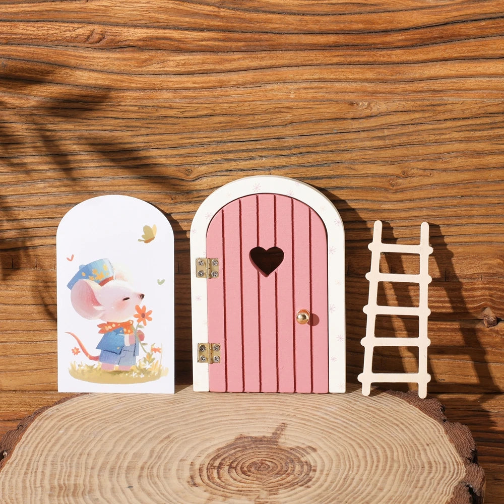 Mini Wooden Fairy Door – Dollhouse & Wall Decor