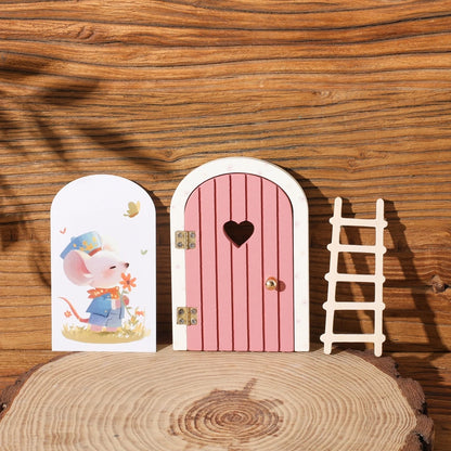Mini Wooden Fairy Door – Dollhouse & Wall Decor