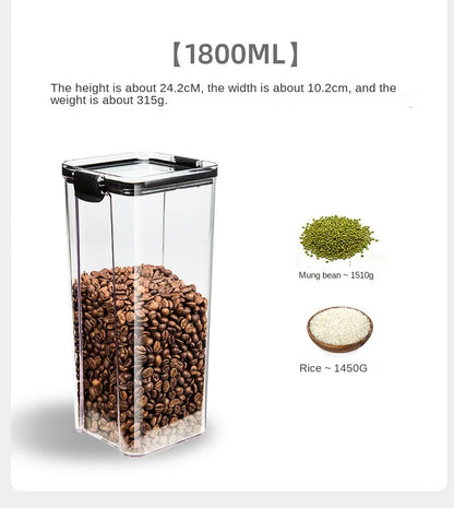 Acrylic Airtight Kitchen Storage Jars – Multiple Sizes