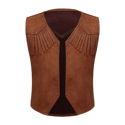 Kids Western Fringe Costume Vest