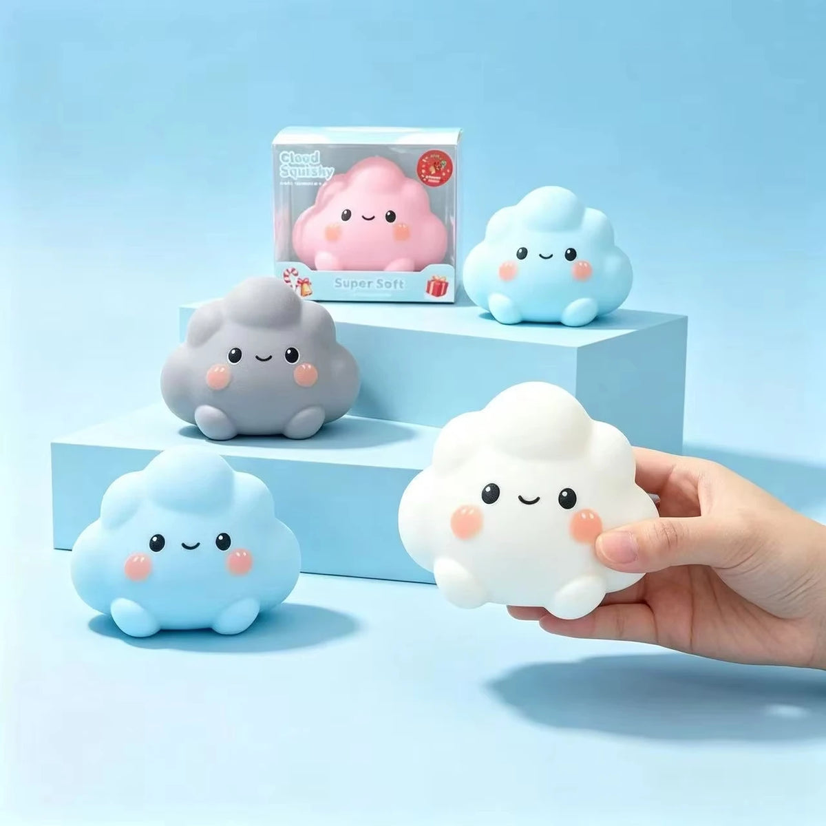 Cloud-Shaped Squishy – Soft Silicone Sensory Fidget