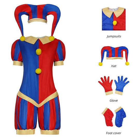 Pomni Circus Cosplay Costume Set – Kids & Adults
