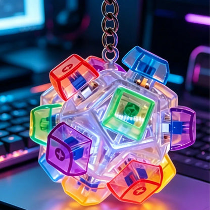LED Keyboard Clicker Fidget Keychain
