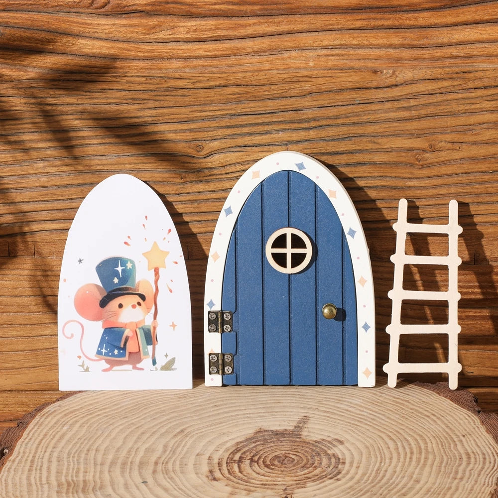 Mini Wooden Fairy Door – Dollhouse & Wall Decor