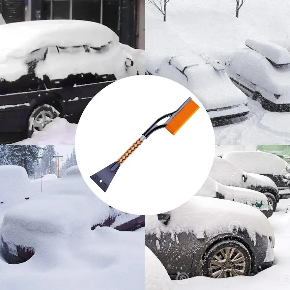 Car Snow Brush & Ice Scraper – Aluminum Handle with ABS Head