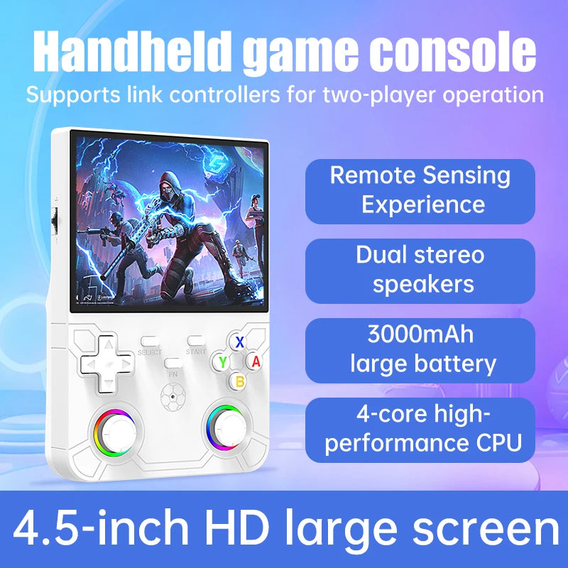 R36 Ultra X Handheld Game Console – 4.5" IPS, 64GB/128GB