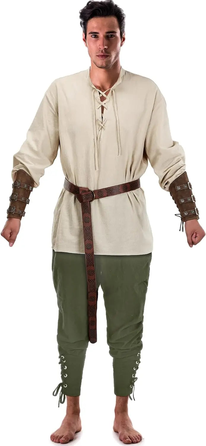 4-Piece Men’s Renaissance Pirate Costume Set