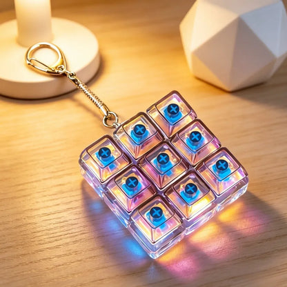 LED Keyboard Clicker Fidget Keychain