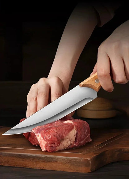 Stainless Steel Fillet & Boning Knife with Wood Handle