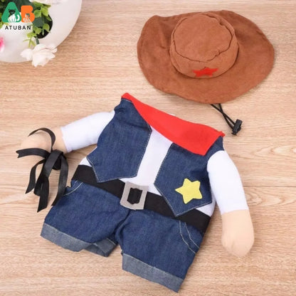 Cowboy Pet Costume with Hat – Cats & Small Dogs