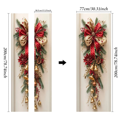 Red Bell & Greenery Christmas Wall Hanging