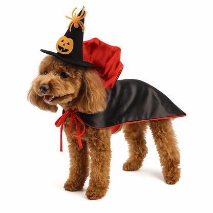 Stand-Collar Halloween Pet Cloak