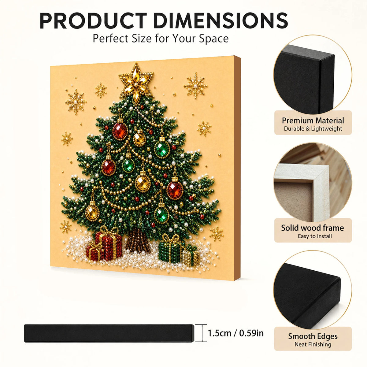 Christmas Diamond Art Kit – 20 × 20 cm