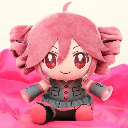 Anime-Inspired Red-Haired Plush Doll