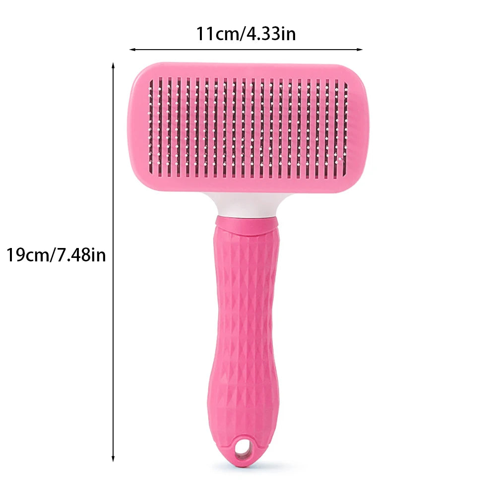 Self-Cleaning Pet Grooming Brush for Dogs & Cats