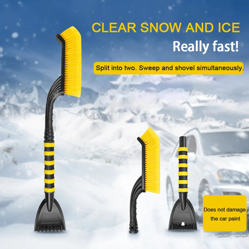 Retractable Car Snow Brush & Detachable Ice Scraper