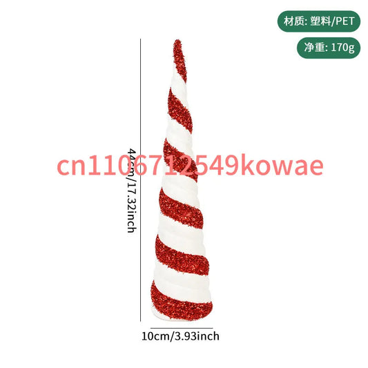 Festive Conical Christmas Tree Tabletop Decor