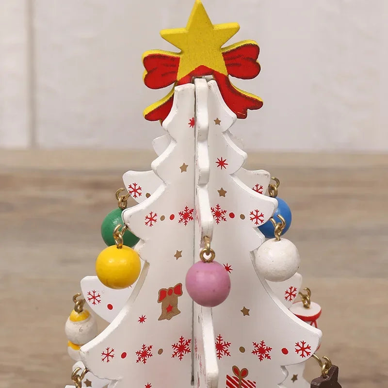 Wooden Christmas Tree Tabletop Ornament
