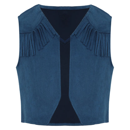 Kids Western Fringe Costume Vest