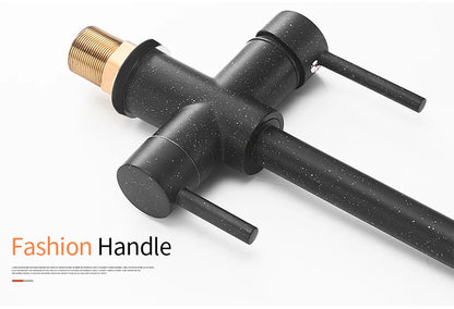 Black Dual-Handle Kitchen Faucet – WF-0180