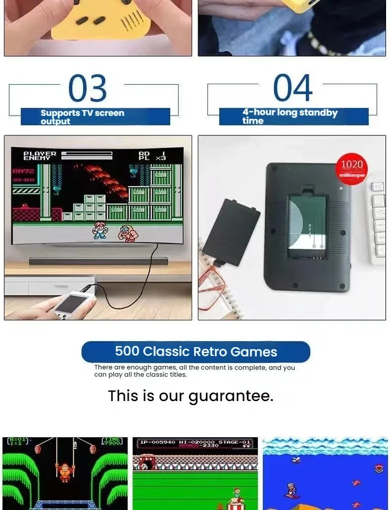Retro Mini Handheld Game Console – 400+ Games