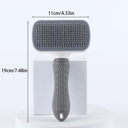 Self-Cleaning Pet Grooming Brush for Dogs & Cats