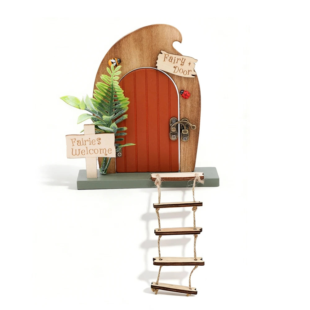Mini Wooden Fairy Door – Dollhouse & Wall Decor