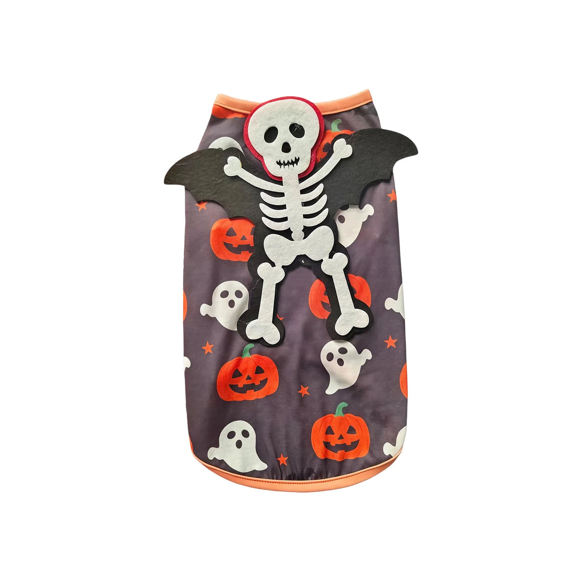Pumpkin & Bat Print Pet Halloween Vest