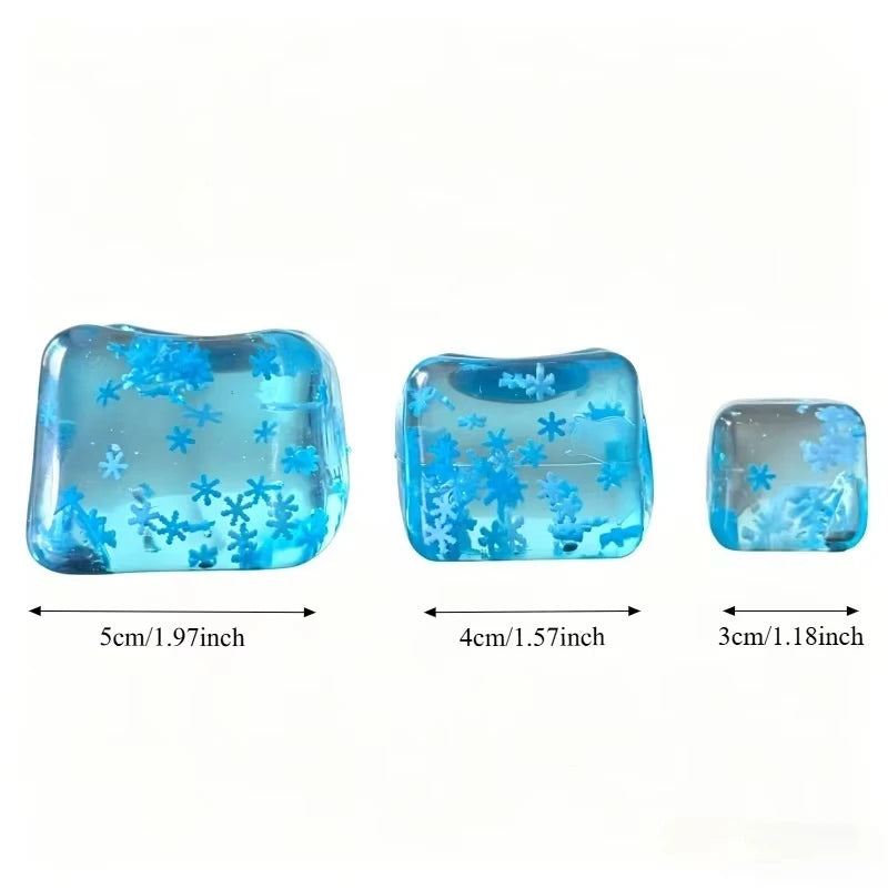 Snowflake Ice Cube Squishy – Slow-Rising Sensory Fidget