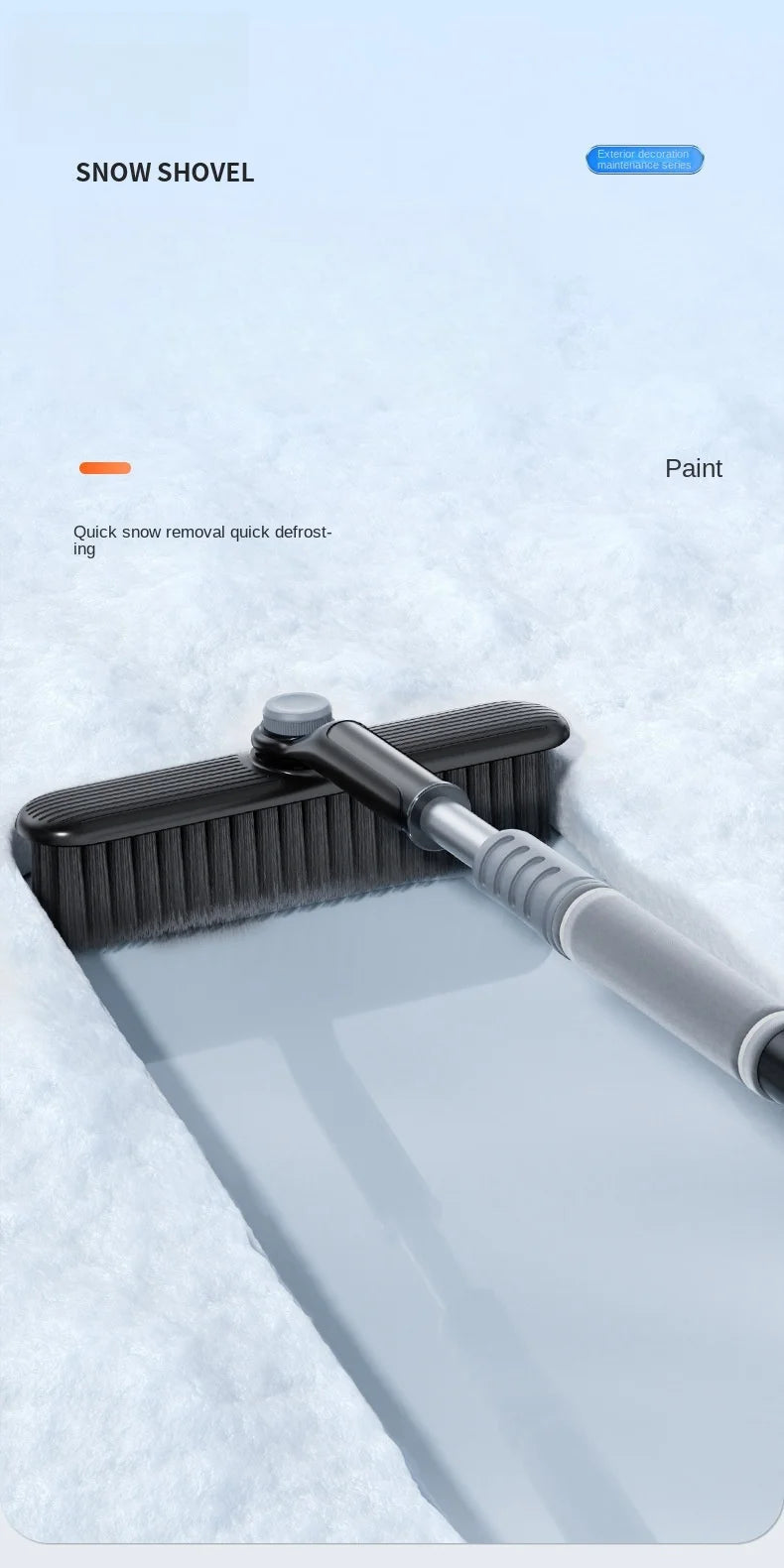 Car Snow Brush & Ice Scraper – Windshield Winter Tool