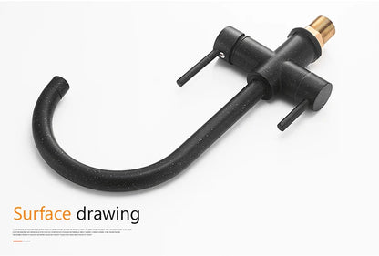 Black Dual-Handle Kitchen Faucet – WF-0180